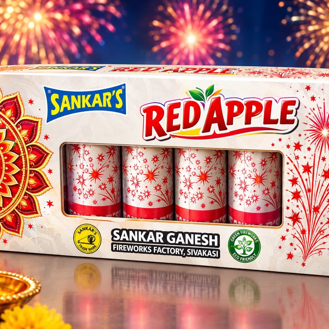 Red apple / Milk White (5 Pcs)