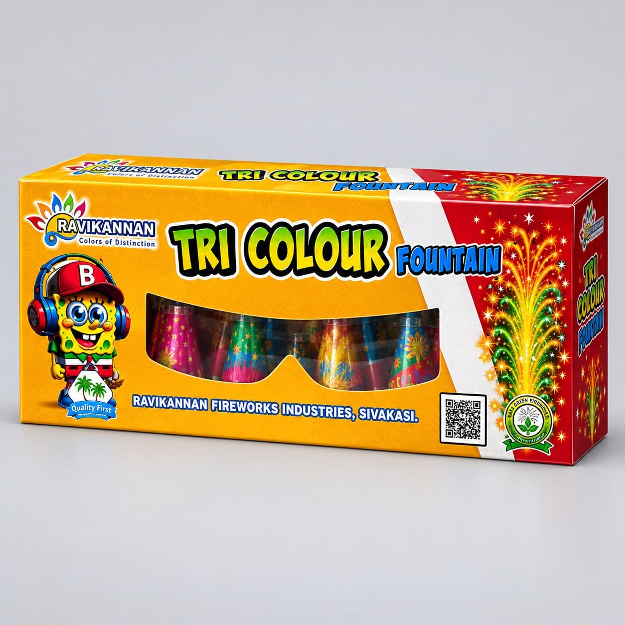 Tri Colour Pots(Multicolour)